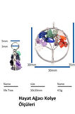 Sertifikalı Doğal Sitrin Taşı Hayat Ağacı Kolye