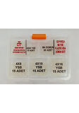 PLASTİK METRİK VİDA SETİ M4 VİDA SOMUN SET 120 PARÇA