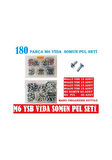 M6 Ysb Vida Somun Pul Seti 180 Parça M6 Boy 15-20-25-30 MM