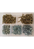 Vida Seti Ahşap Plastik V.B 250 Parça Çap 3 MM Boy 13-20-25 MM
