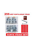 Sunta Vidası Seti 255 Parça -Ahşap Plastik V.B Vida Set