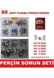 Perçin Somun Seti 60 Parça Flanşlı Perçin Somun
