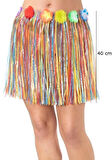 Yetişkin Ve Uyumlu Rengarenk Püsküllü Hawaii Luau Hula Etek 40 Cm