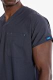 UÇAK MEDİKAL ANTRASİT GRİ CORE-FLEX ERKEK LİKRALI CERRAHİ TAKIM-DOKTOR HEMŞİRE