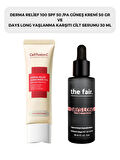 Cell Fusion C Derma Relief 100 Spf 50 /pa Güneş Kremi 50 gr ve the fair. Yaşlanma Karşıtı Cilt Serumu 30 ml