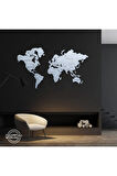 Metal Uv Baskılı Dünya Haritası Eng, Metal Duvar Dekoru, Gerçek Metal Dünya Haritası