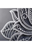 3d Mandala Lotus Çiçeği Metal Duvar Dekoru