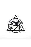 Horus'un Gözü Mısır Kutsal Geometri Metal Duvar Dekoru