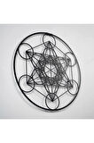 Metatrons Küp Geometri Metal Duvar Dekoru