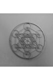 Metatrons Küp Geometri Metal Duvar Dekoru