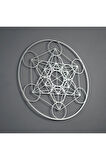Metatrons Küp Geometri Metal Duvar Dekoru