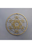 Metatrons Küp Geometri Metal Duvar Dekoru