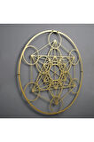 Metatrons Küp Geometri Metal Duvar Dekoru