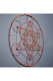 Metatrons Küp Geometri Metal Duvar Dekoru
