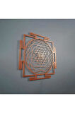 Sri Yantra Kutsal Geometri Metal Duvar Dekoru