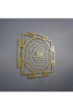 Sri Yantra Kutsal Geometri Metal Duvar Dekoru