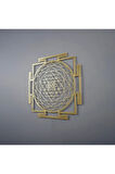 Sri Yantra Kutsal Geometri Metal Duvar Dekoru