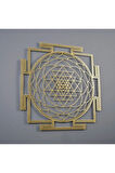 Sri Yantra Kutsal Geometri Metal Duvar Dekoru