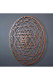 Sri Yantra Kutsal Daire Metal Duvar Dekoru