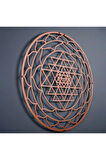 Sri Yantra Kutsal Daire Metal Duvar Dekoru