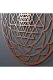 Sri Yantra Kutsal Daire Metal Duvar Dekoru
