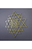 Sri Yantra Kutsal Üçgen Metal Duvar Dekoru