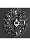 Geometrik Tasarımlı Metal Duvar Saati