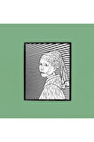 Inci Küpeli Kız Metal Duvar Dekoru (girl With A Pearl Earring By Johannes Vermeer)