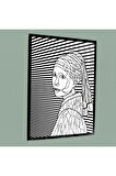 Inci Küpeli Kız Metal Duvar Dekoru (girl With A Pearl Earring By Johannes Vermeer)