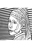 Inci Küpeli Kız Metal Duvar Dekoru (girl With A Pearl Earring By Johannes Vermeer)