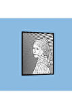 Inci Küpeli Kız Metal Duvar Dekoru (girl With A Pearl Earring By Johannes Vermeer)