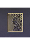 Inci Küpeli Kız Metal Duvar Dekoru (girl With A Pearl Earring By Johannes Vermeer)