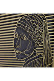 Inci Küpeli Kız Metal Duvar Dekoru (girl With A Pearl Earring By Johannes Vermeer)