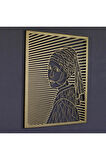 Inci Küpeli Kız Metal Duvar Dekoru (girl With A Pearl Earring By Johannes Vermeer)