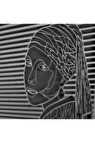 Inci Küpeli Kız Metal Duvar Dekoru (girl With A Pearl Earring By Johannes Vermeer)