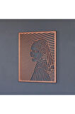 Inci Küpeli Kız Metal Duvar Dekoru (girl With A Pearl Earring By Johannes Vermeer)