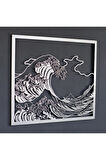 The Great Wave Off Kanagawa Hokusai Metal Duvar Dekoru