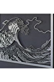 The Great Wave Off Kanagawa Hokusai Metal Duvar Dekoru