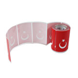 Kuşe Rulo Türk Bayrağı Etiketi 90mm X 60mm 300 Adet