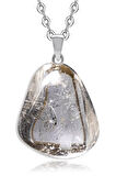 Sertifikalı Ham Şekilsiz Doğal Şeffaf Kristal Kuvars Taşı Kolye