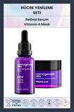 Canlandırıcı Onarıcı Sıkılaştırıcı Retinol Serum 30ml + A Vitamini Maske 50ml Yaşlanma Karşıtı Set