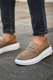 Erkek Vizon Süet Loafer Ayakkabı - 615 - Lüx Süet 