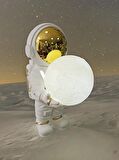 KABLOSUZ BT HOPARLÖR BÜYÜK BOY 35 CM ASTRONOT DEKORATİF, IŞIKLI VE MÜZİK ÇALAR ULTRA  GÜÇLÜ SES