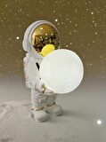 KABLOSUZ BT HOPARLÖR BÜYÜK BOY 35 CM ASTRONOT DEKORATİF, IŞIKLI VE MÜZİK ÇALAR ULTRA  GÜÇLÜ SES