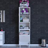 Modilayn NUR SÖKE ŞİLE 50 x 160 x 32,5 cm Çamaşır Hazneli Çok Amaçlı Banyo Dolabı