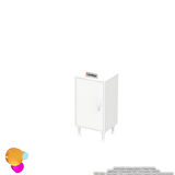 Efil Dolap Dar Alanlar İçin Çok Amaçlı Dolap Tek Kapaklı 3 Göz Raf Dolap 50x75x32,5 cm