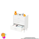 Efil 3'lü Çekmece Banyo Dolabı Çok Amaçlı Çekmecelerle Daha Düzenli 60x75x32,5 cm