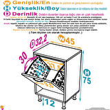 SÖKE 45 cm ÇAMAŞIR SEPETLİ BANYO DOLABI