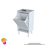 SÖKE 45 cm ÇAMAŞIR SEPETLİ BANYO DOLABI