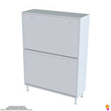 Esil Banyo Kirli Çamaşır Dolabı  Banyo Dolabı  95 cm 6 Bölme Saklayıcı Sepetli Dolap 95x138x325 cm